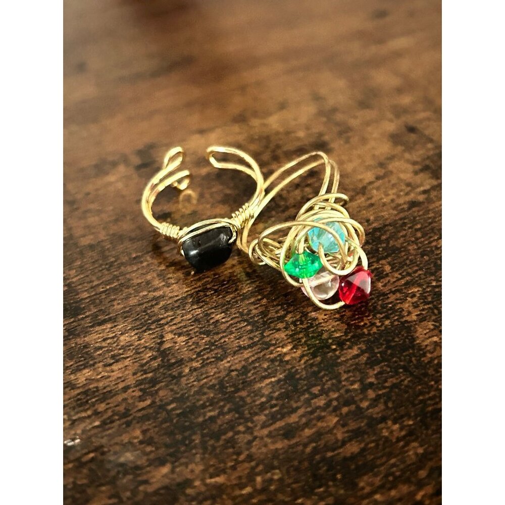 Handmade Wire Stone Rings - Picture 3 of 6